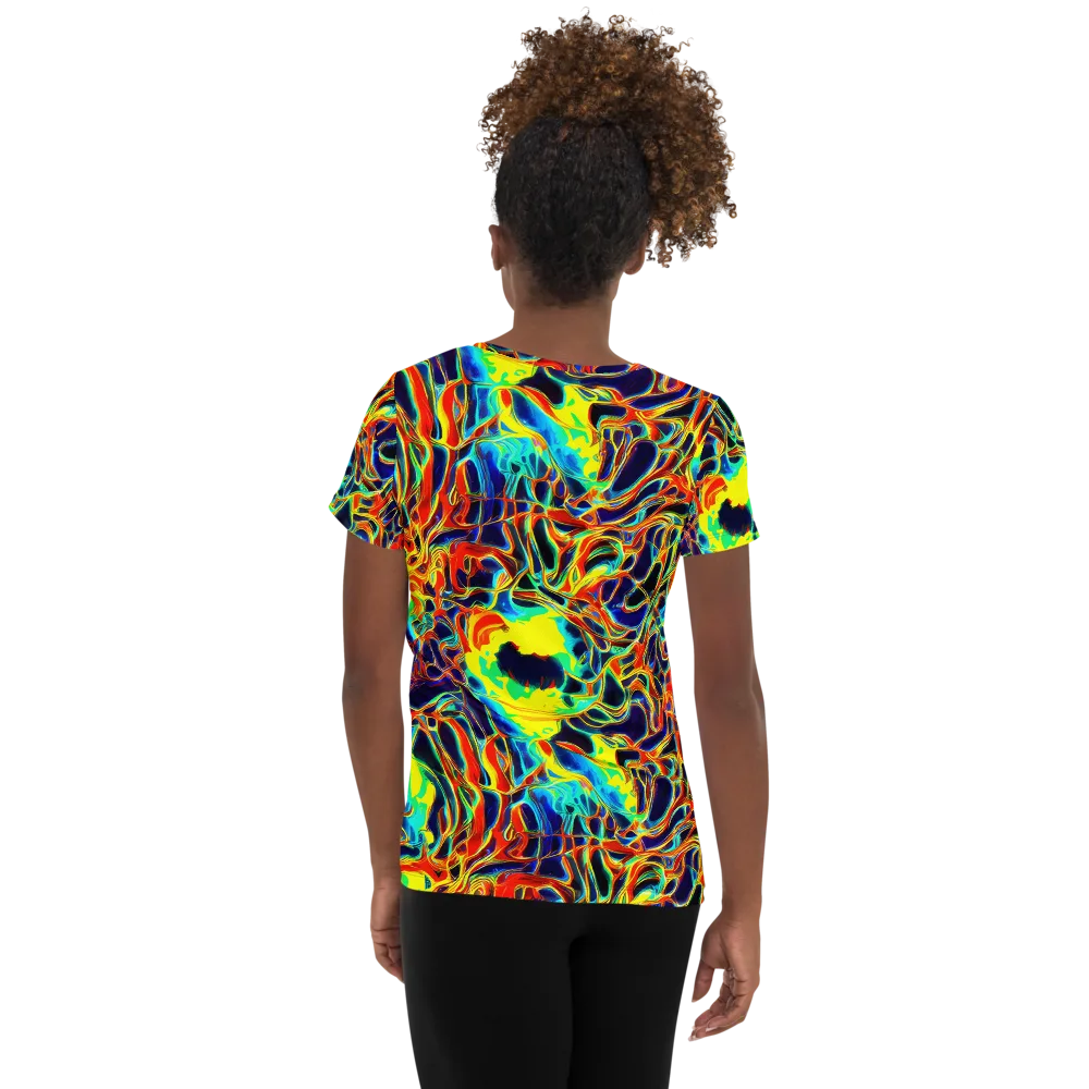 Hypercolor Vortex on Women's Athletic T-Shirt — Back