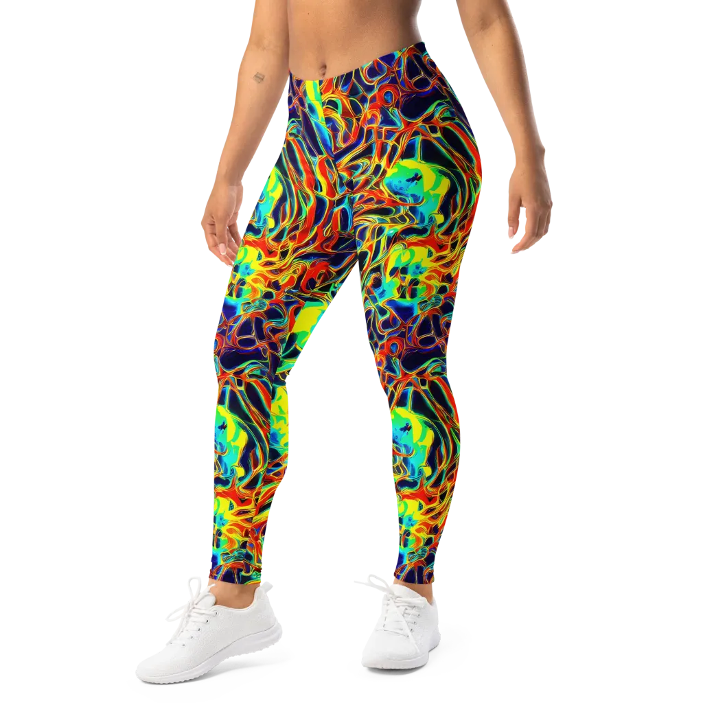 Hypercolor Vortex on Leggings — Left Front