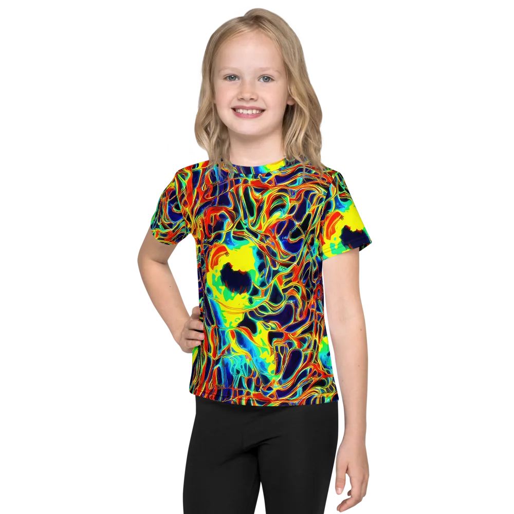 Hypercolor Vortex on Kids Crew Neck T-Shirt — Front