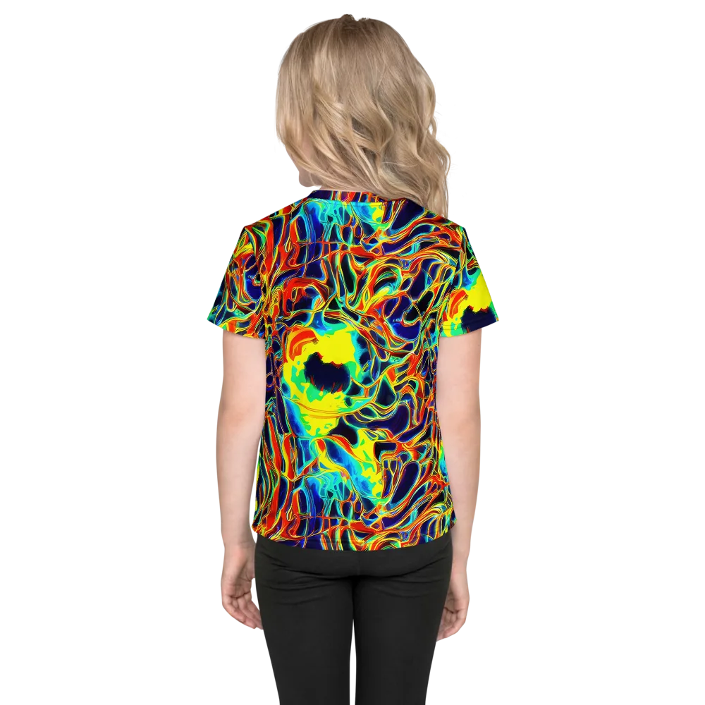 Hypercolor Vortex on Kids Crew Neck T-Shirt — Back