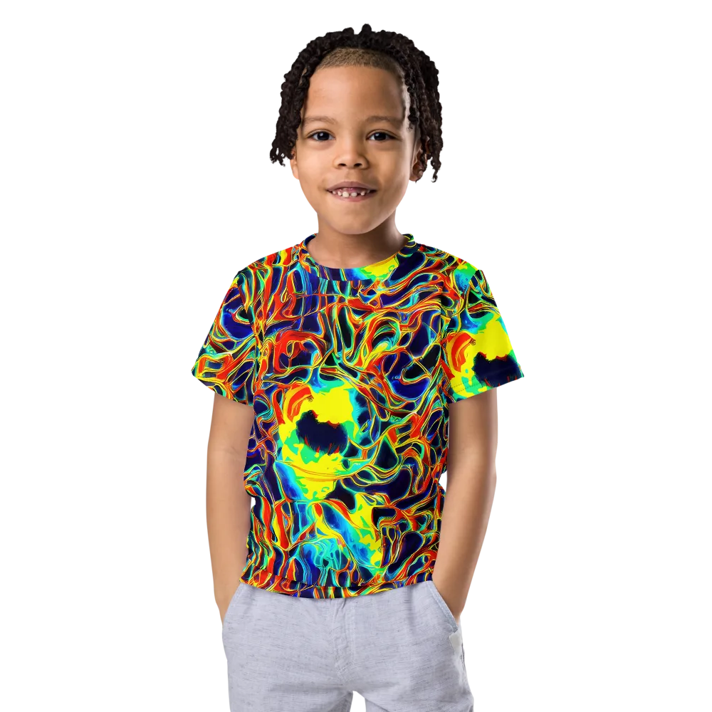 Hypercolor Vortex on Kids Crew Neck T-Shirt — Front