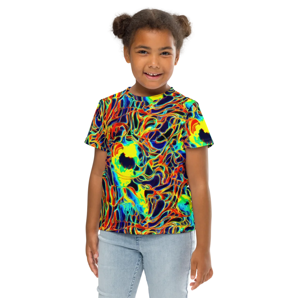 Hypercolor Vortex on Kids Crew Neck T-Shirt — Front