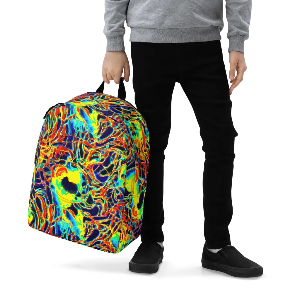 Hypercolor Vortex on Minimalist Backpack — Zoomed-in