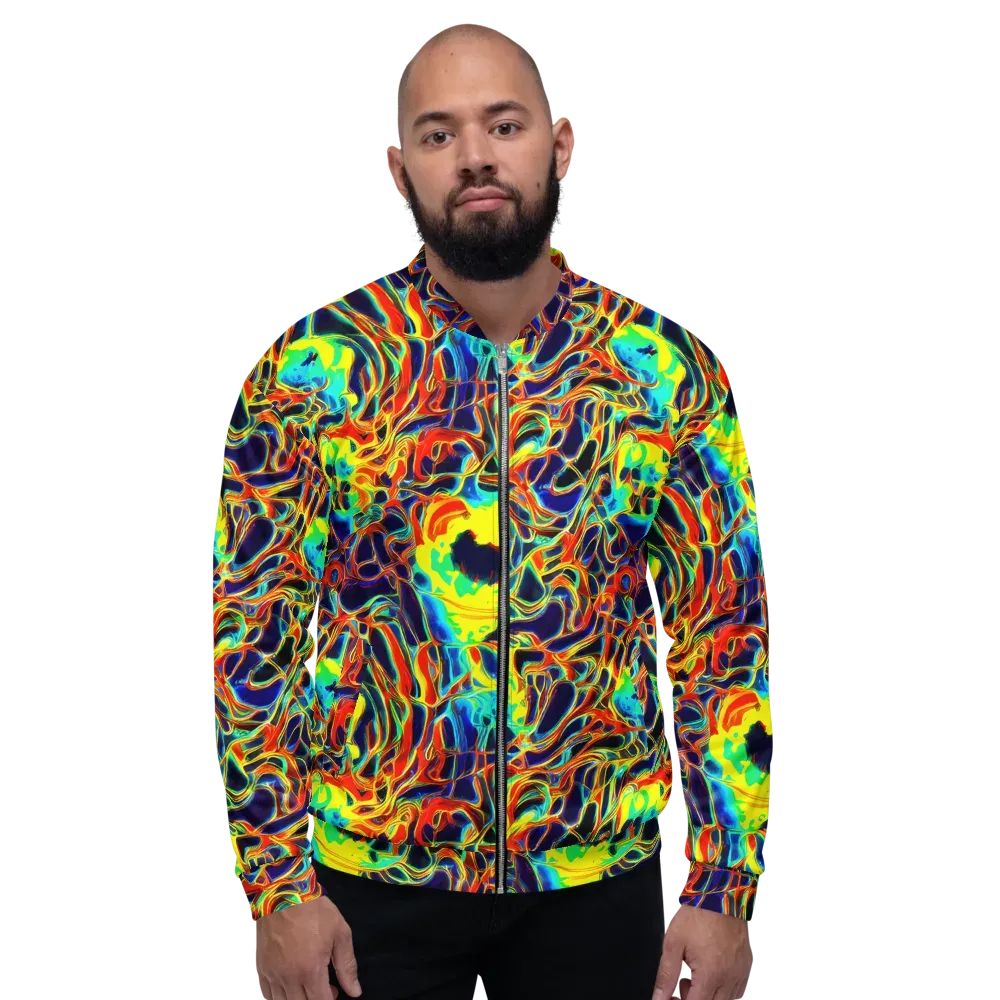 Hypercolor Vortex on Bomber Jacket — Front