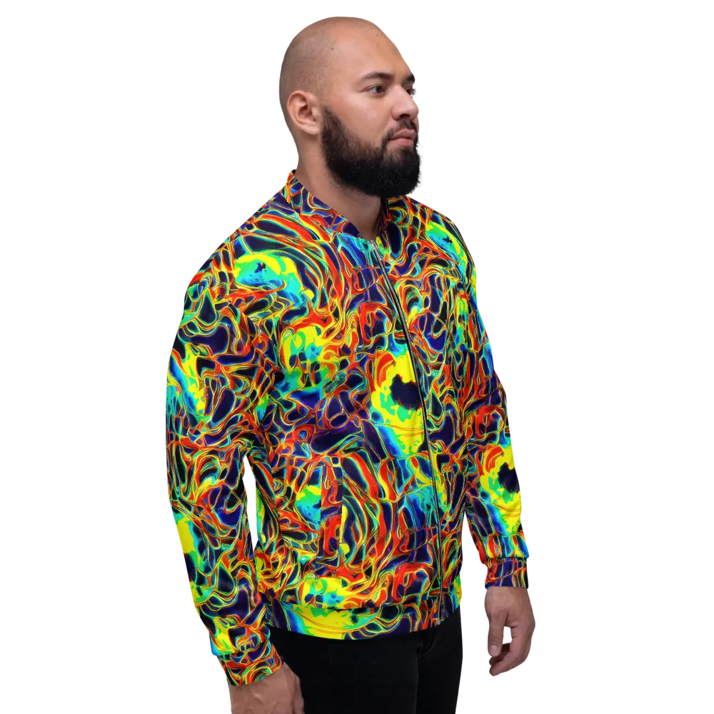 Hypercolor Vortex on Bomber Jacket — Right