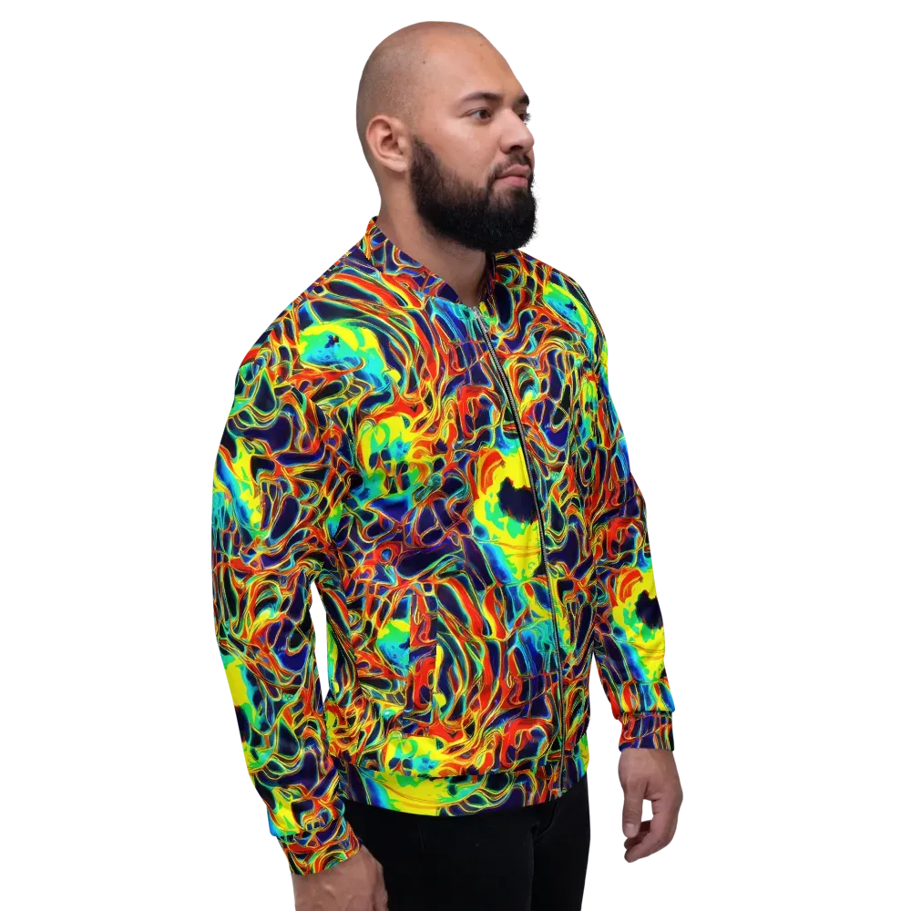 Hypercolor Vortex on Bomber Jacket — Right