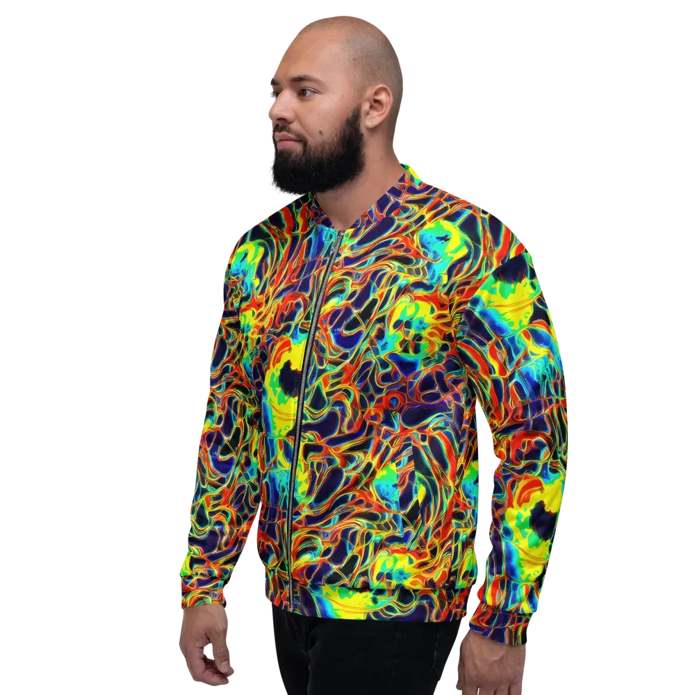 Hypercolor Vortex on Bomber Jacket — Left