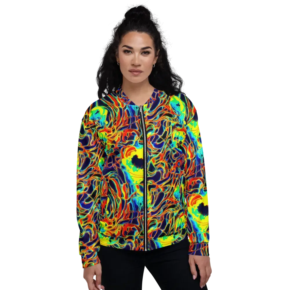 Hypercolor Vortex on Bomber Jacket — Front