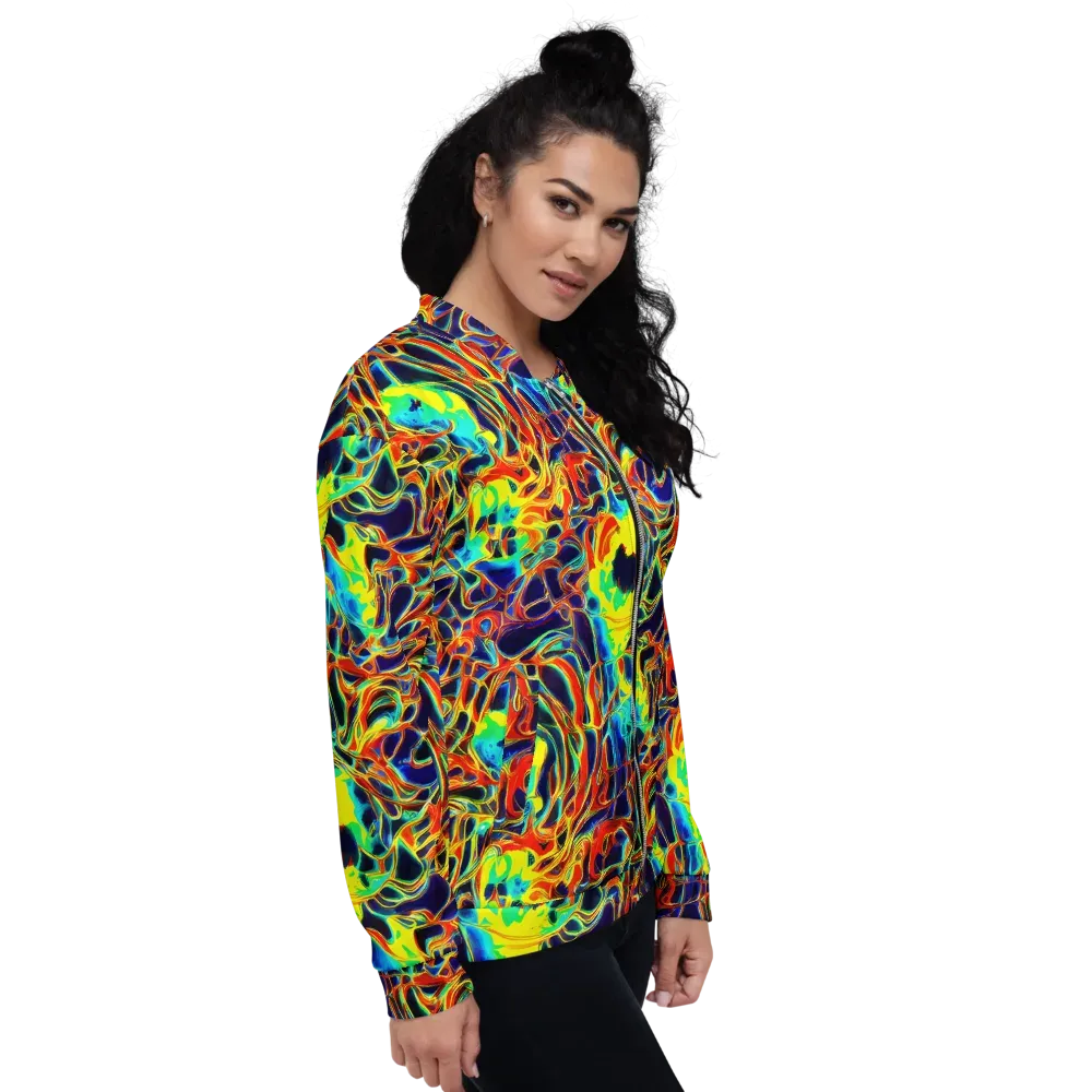 Hypercolor Vortex on Bomber Jacket — Right