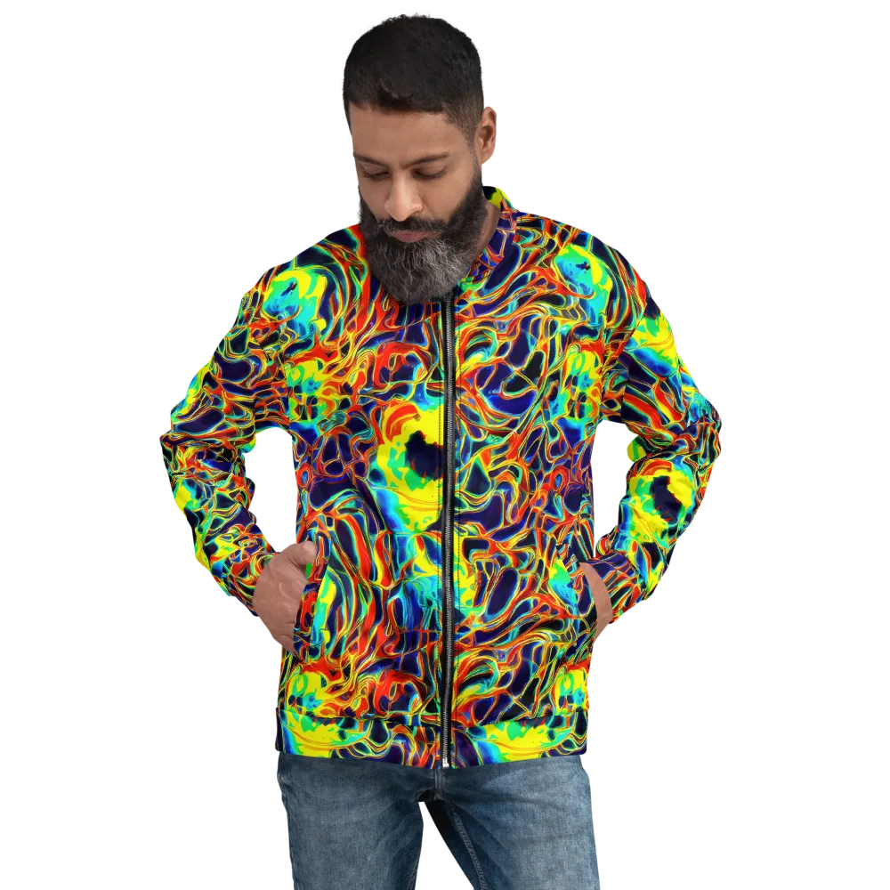 Hypercolor Vortex on Bomber Jacket — Front
