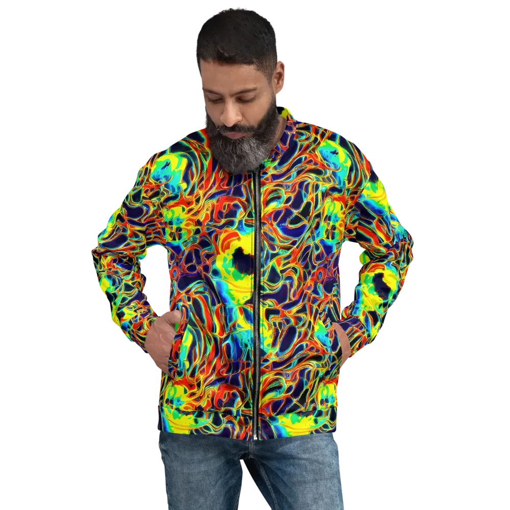Hypercolor Vortex on Bomber Jacket — Front