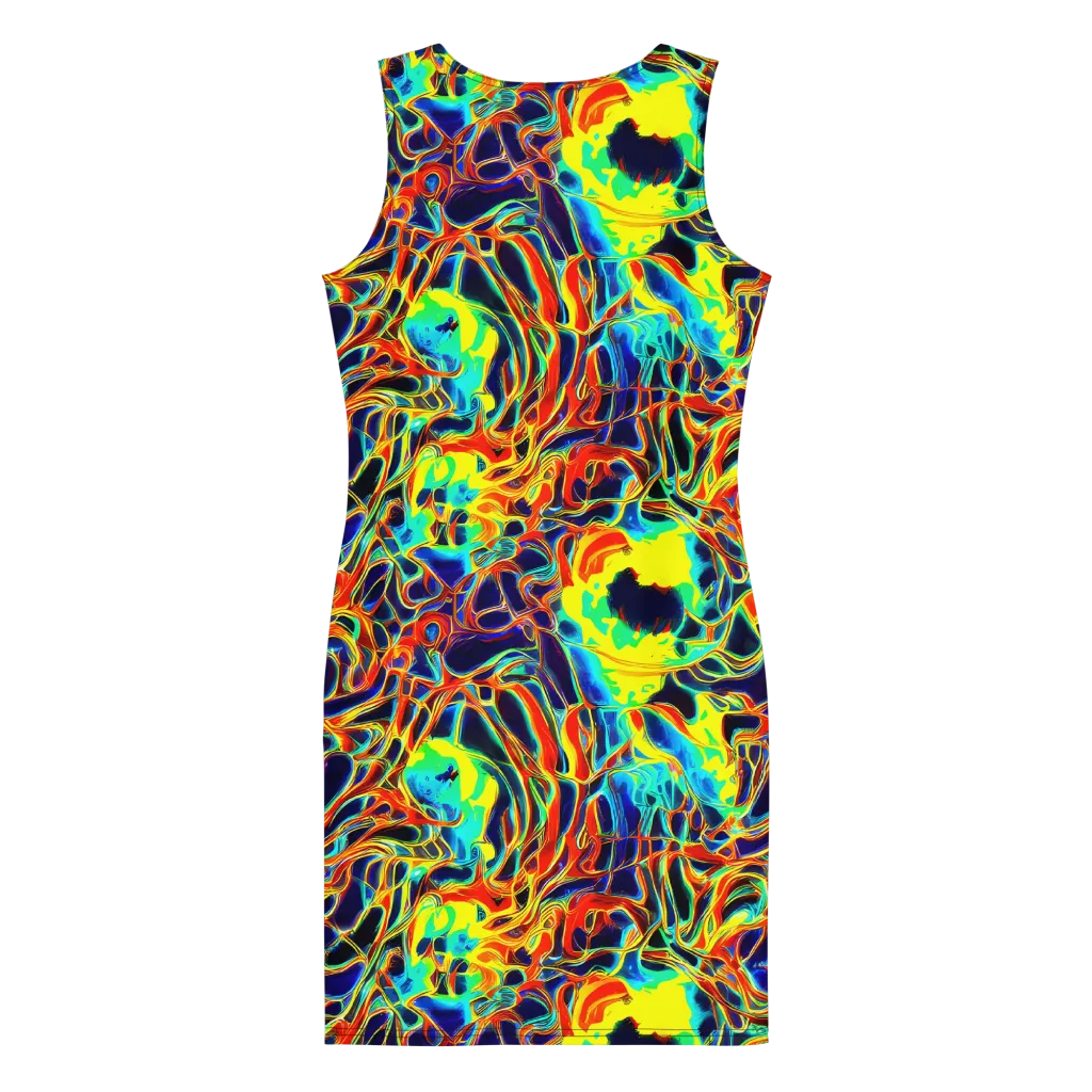 Hypercolor Vortex on Bodycon Dress — Back