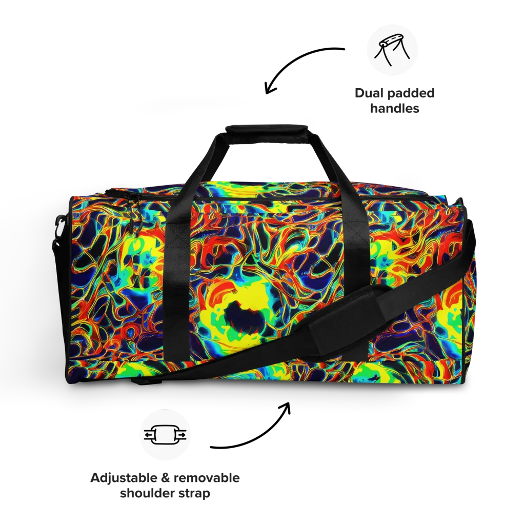 Hypercolor Vortex on Duffle Bag — Front