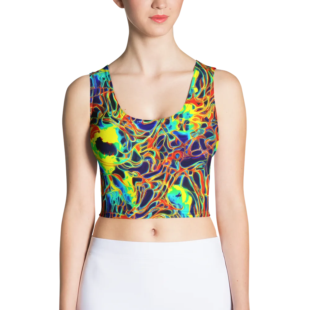 Hypercolor Vortex on Crop Top — Front