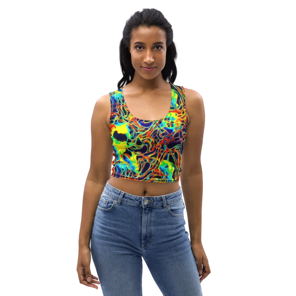 Hypercolor Vortex on Crop Top — Front