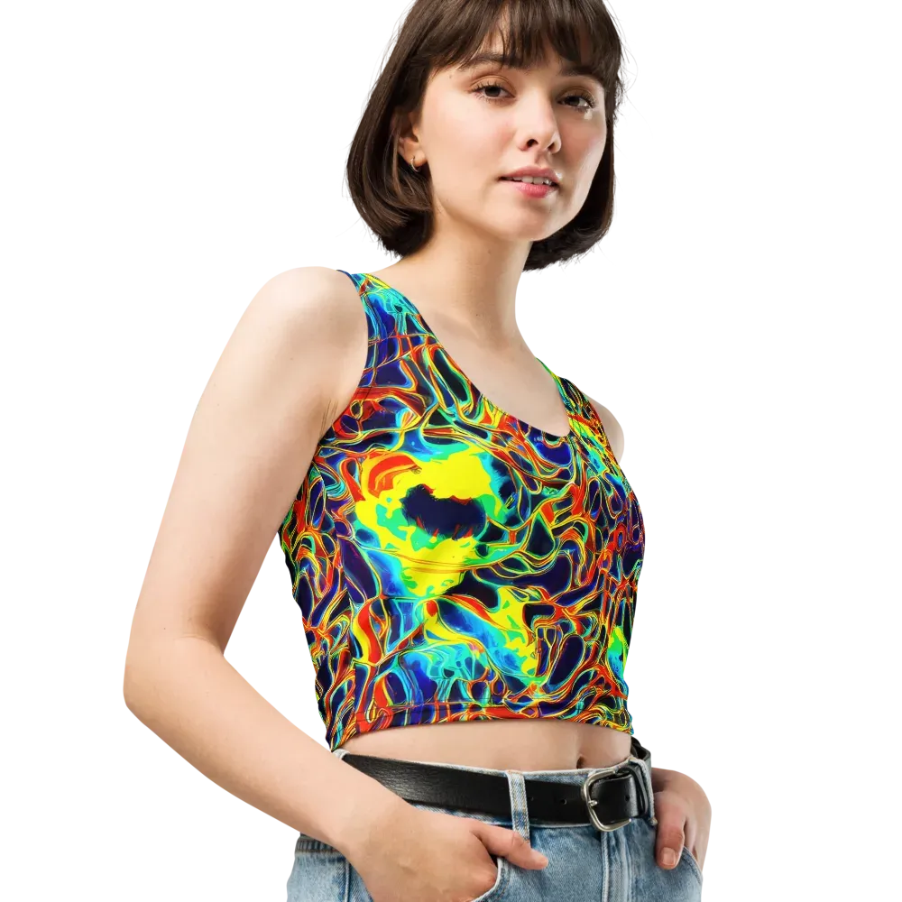 Hypercolor Vortex on Crop Top — Right Front