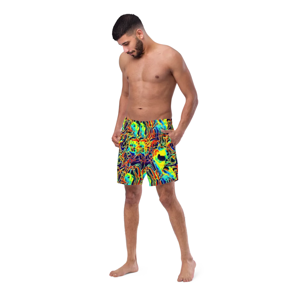 Hypercolor Vortex on Swim Trunks — Left Front
