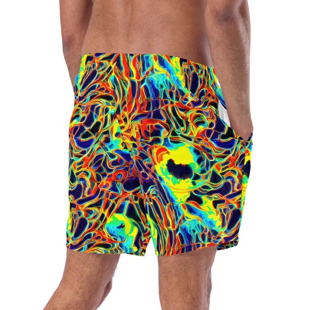Hypercolor Vortex on Swim Trunks — Right Back