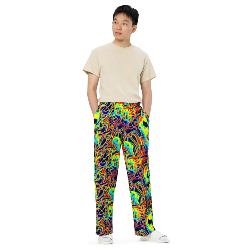 Hypercolor Vortex on Wide-Leg Pants — Front