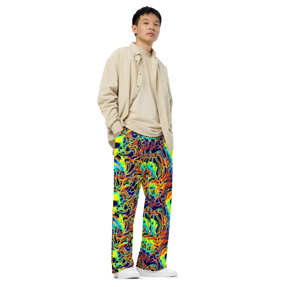 Hypercolor Vortex on Wide-Leg Pants — Right Front