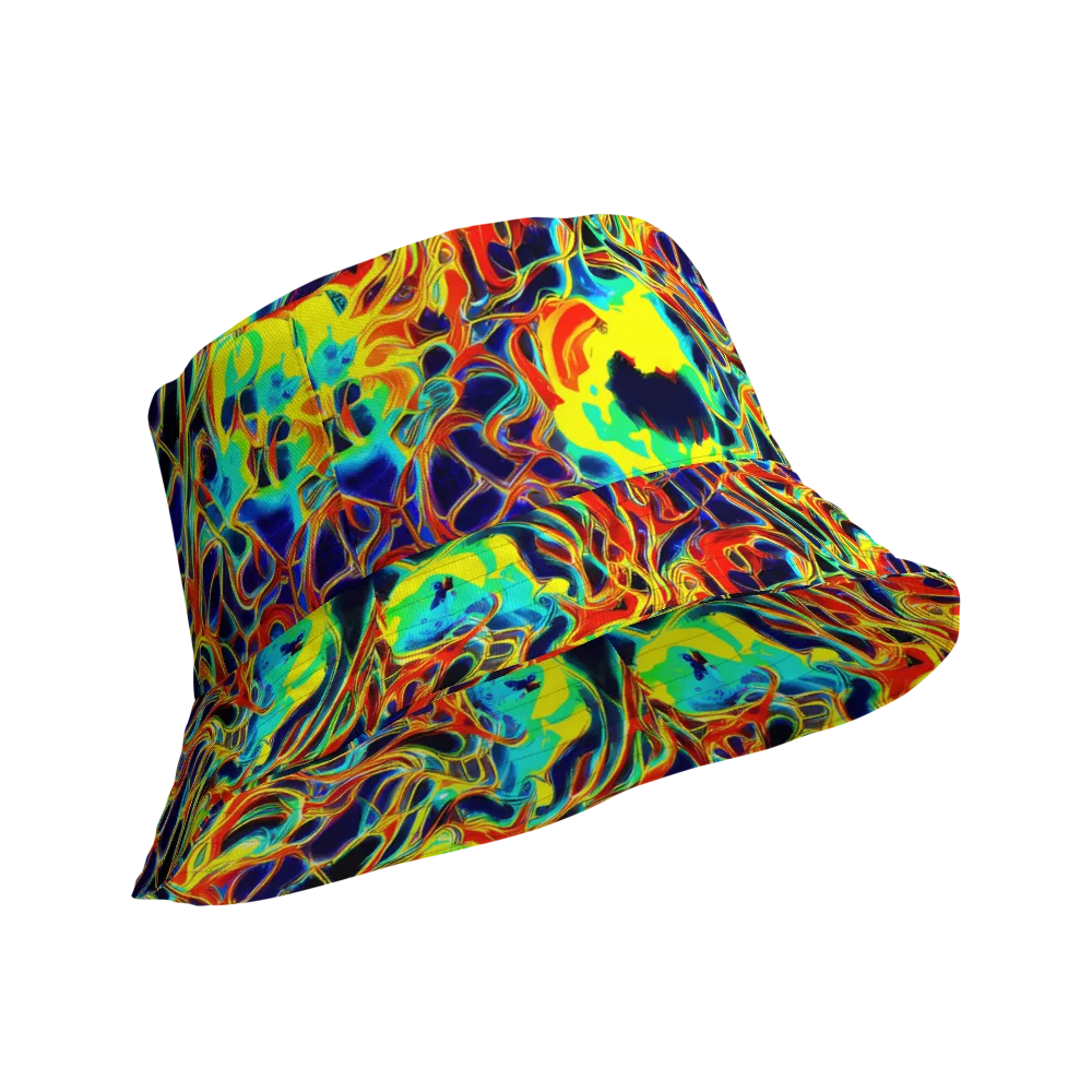 Hypercolor Vortex on Reversible Bucket Hat — Product details Outside