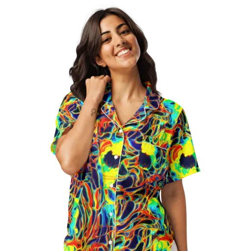 Hypercolor Vortex on a Women's Short Sleeve Pajama Top