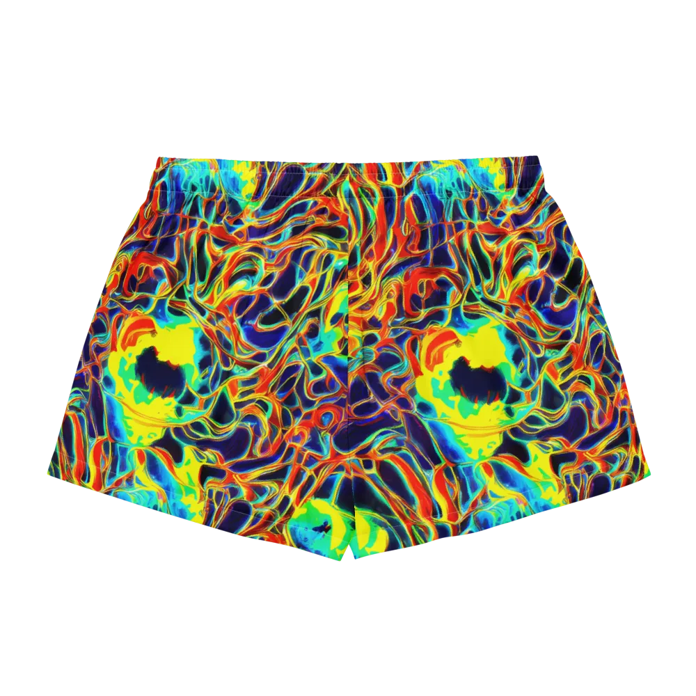 Hypercolor Vortex on Women's Pajama Shorts — Back