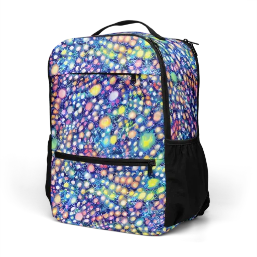 Neon Pebble Garden on a Utility Backpack