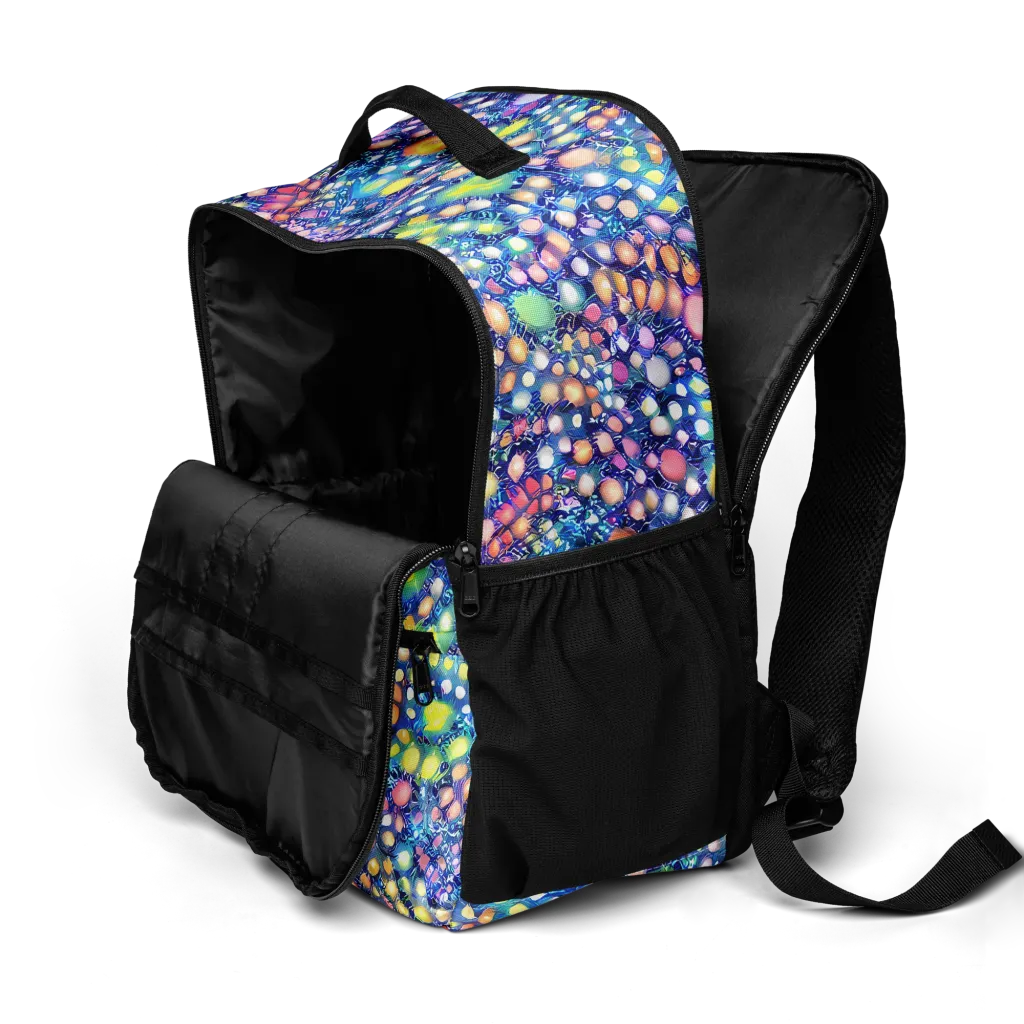 Neon Pebble Garden on Utility Backpack — Product details 2