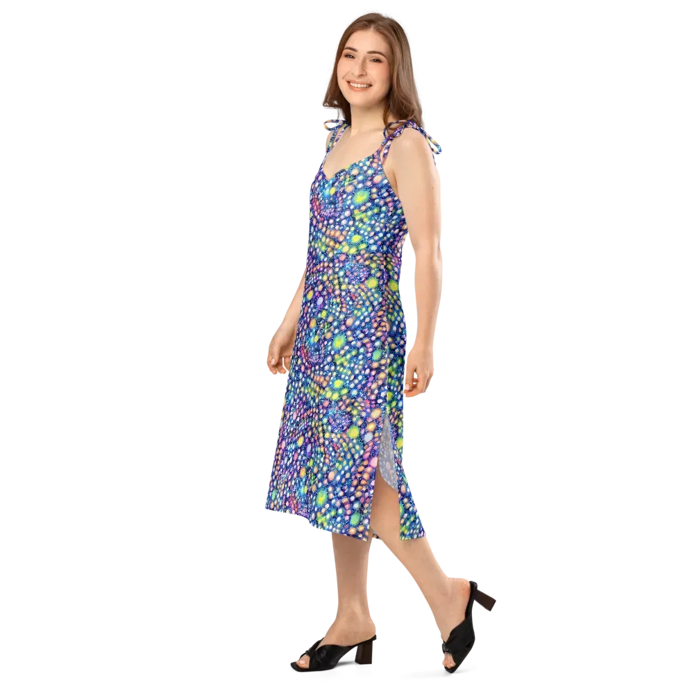 Neon Pebble Garden on Slip Dress — Left Front