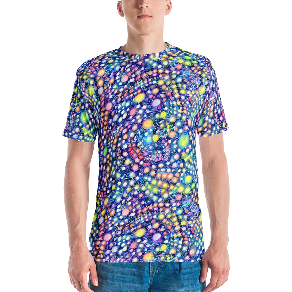 Neon Pebble Garden on Men's Crew Neck T-Shirt — Front