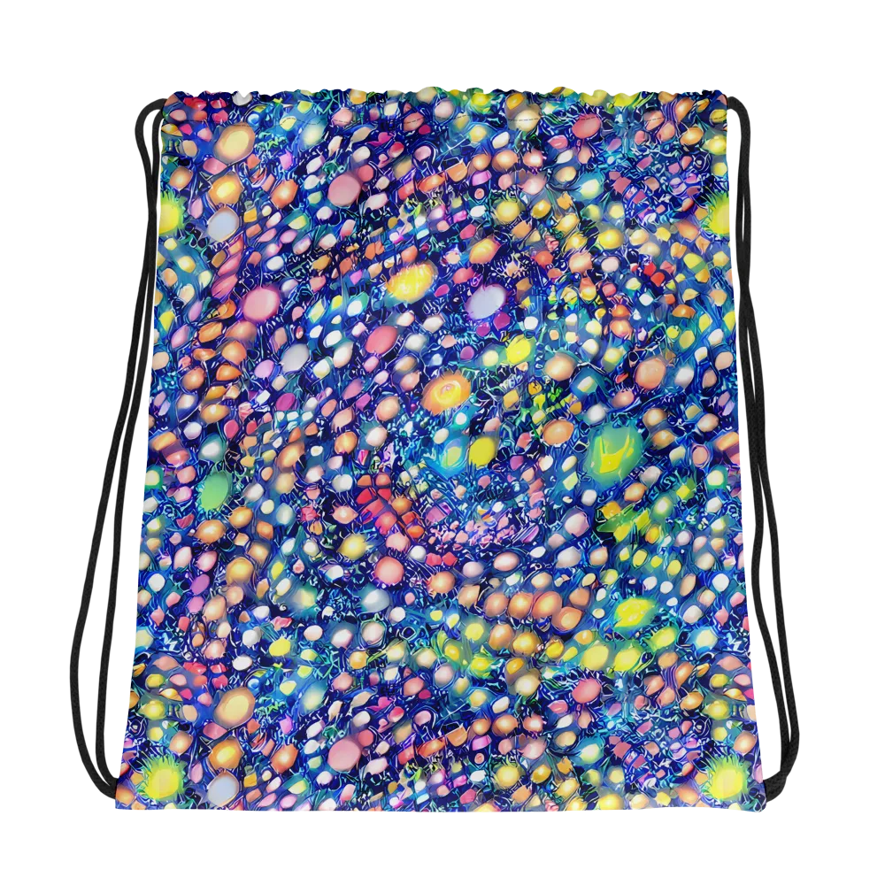 Neon Pebble Garden on Drawstring Bag — Photo