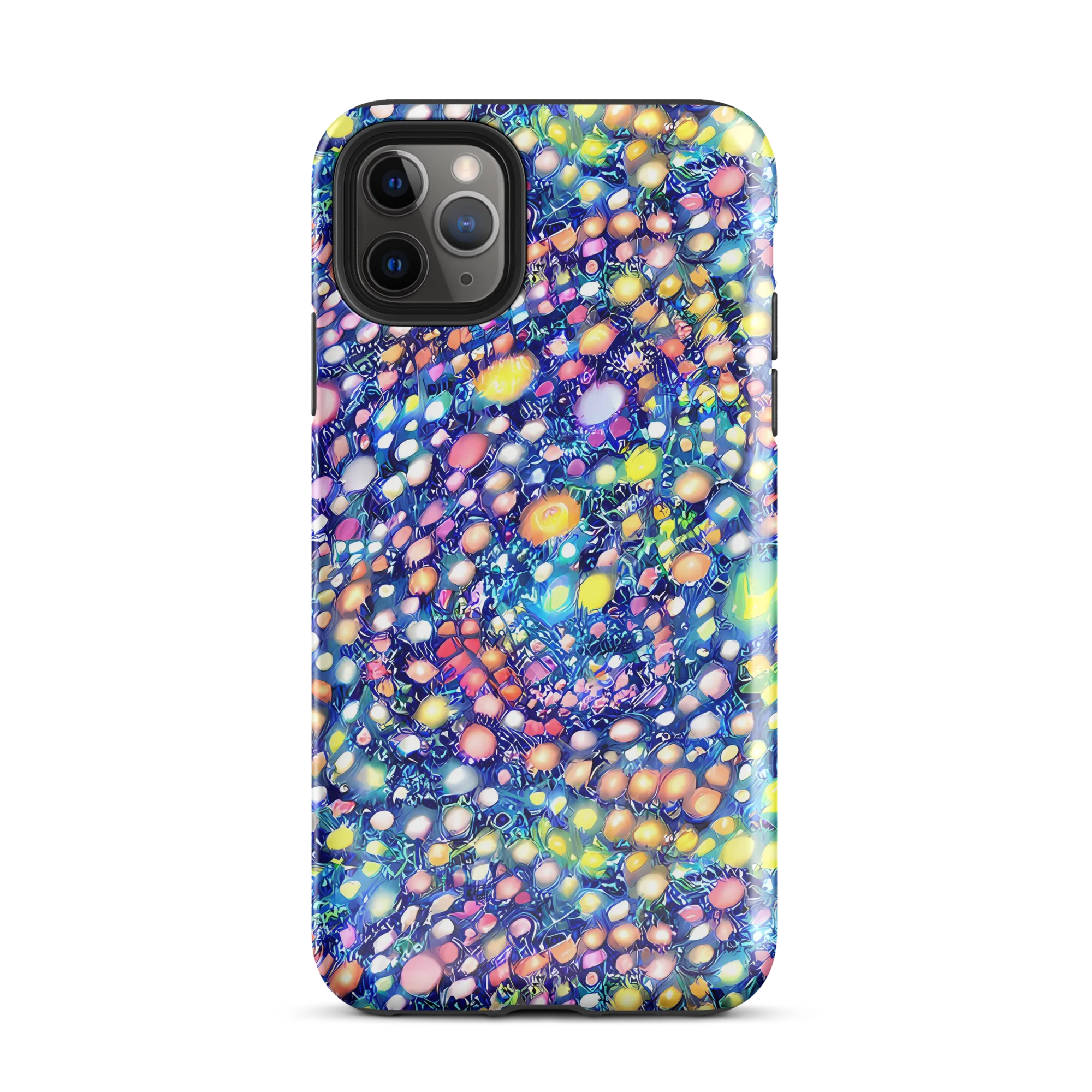 Neon Pebble Garden on Tough Case for iPhone® — Front