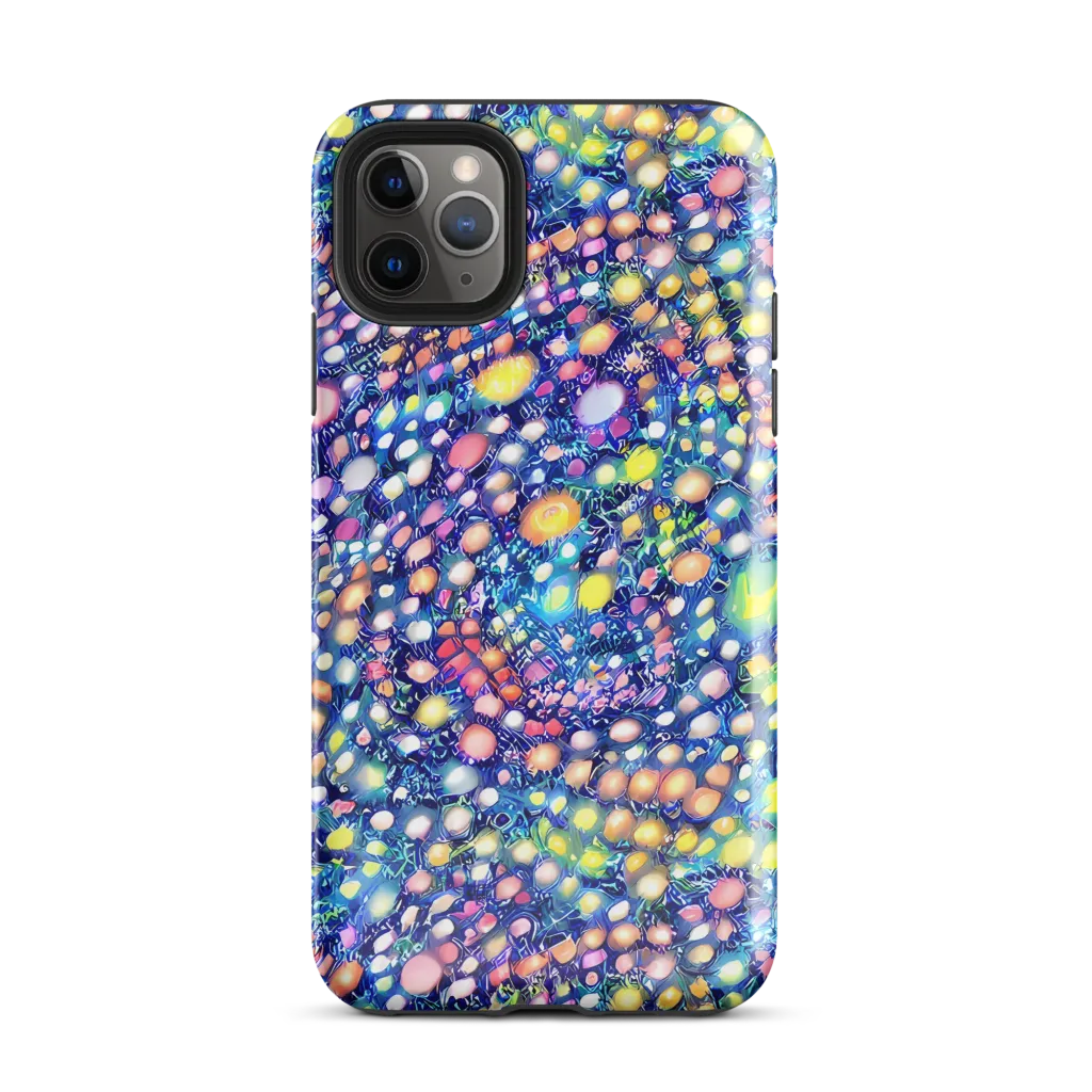 Neon Pebble Garden on Tough Case for iPhone® — Front