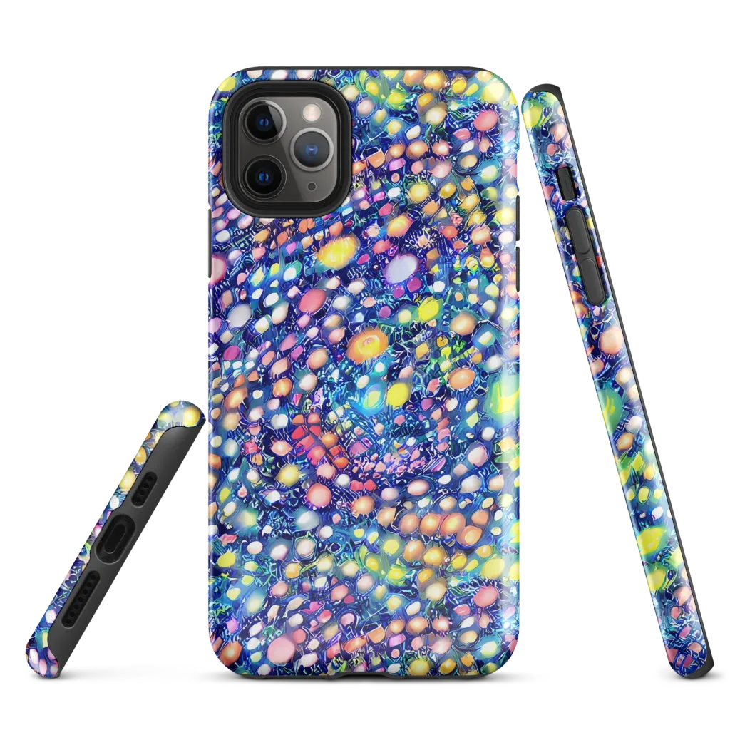 Neon Pebble Garden on Tough Case for iPhone® — Front