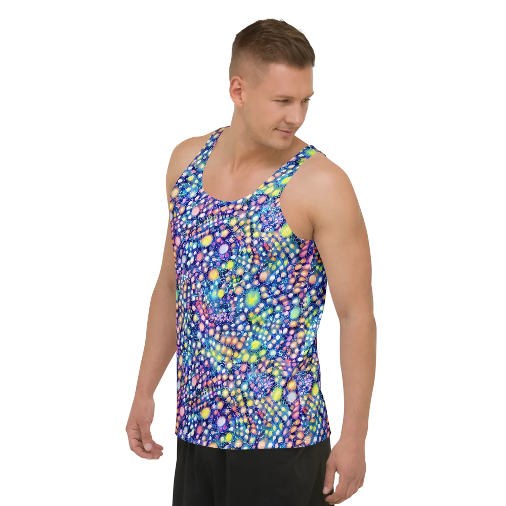 Neon Pebble Garden on Men's Tank Top — Left Front