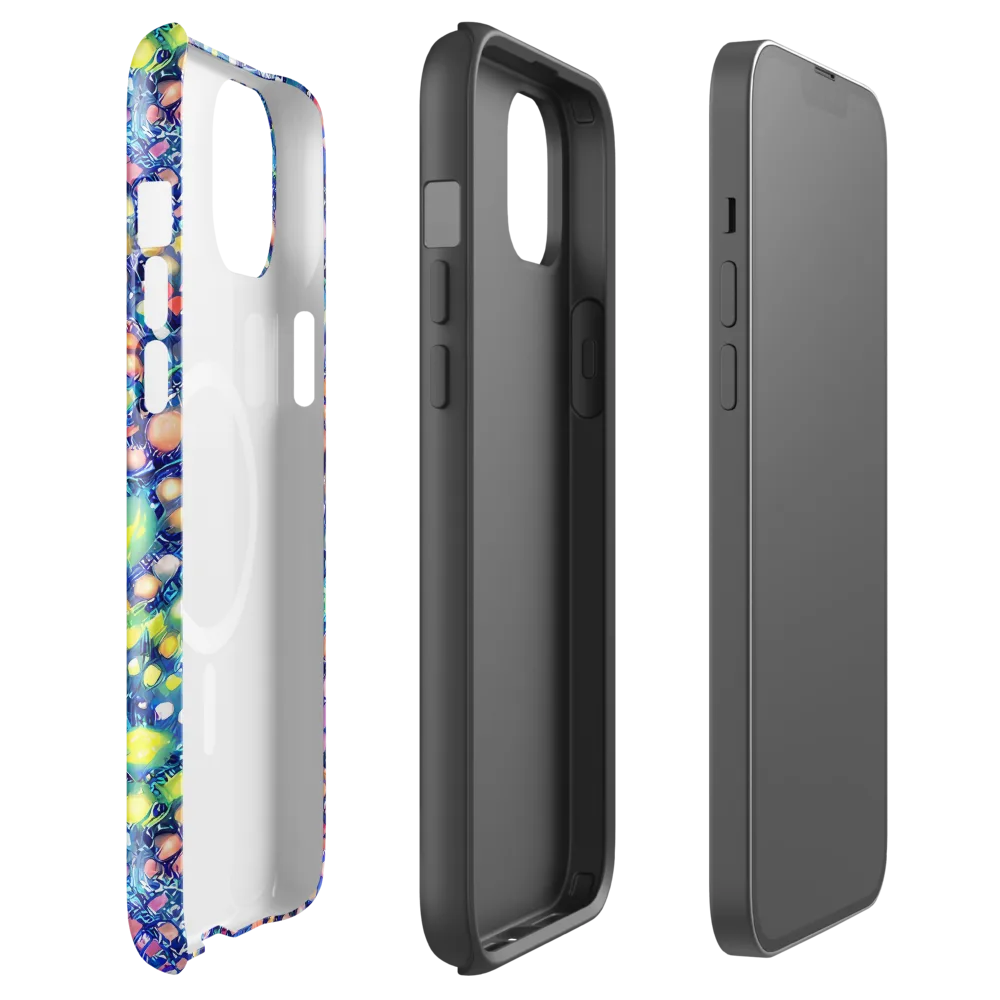 Neon Pebble Garden on MagSafe Tough Case for iPhone® — Front