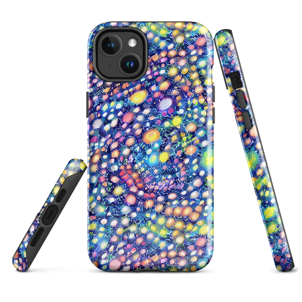Neon Pebble Garden on MagSafe Tough Case for iPhone® — Front