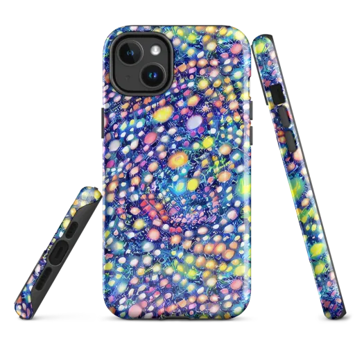 Neon Pebble Garden on a MagSafe Tough Case for iPhone®