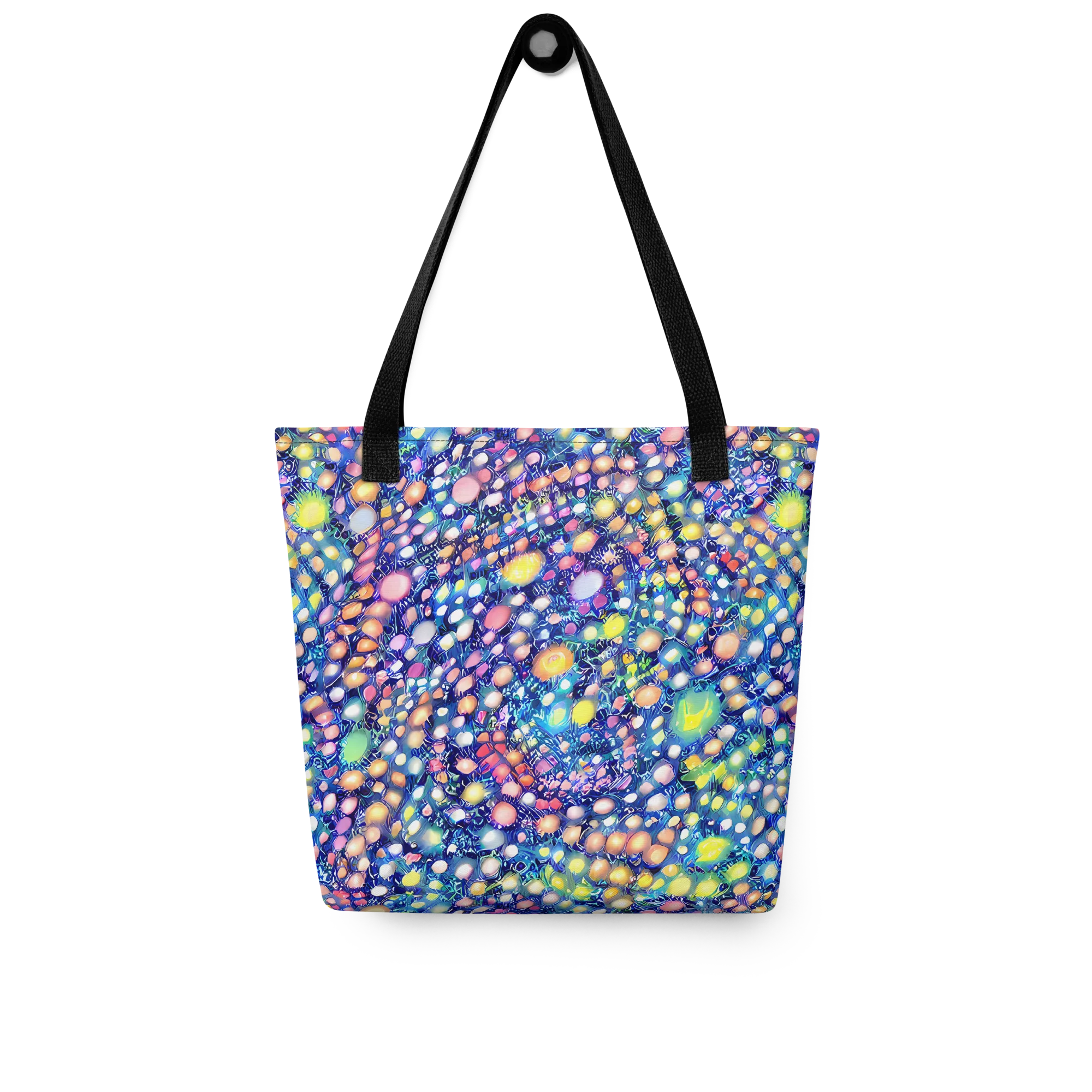 Neon Pebble Garden on Tote Bag — Front