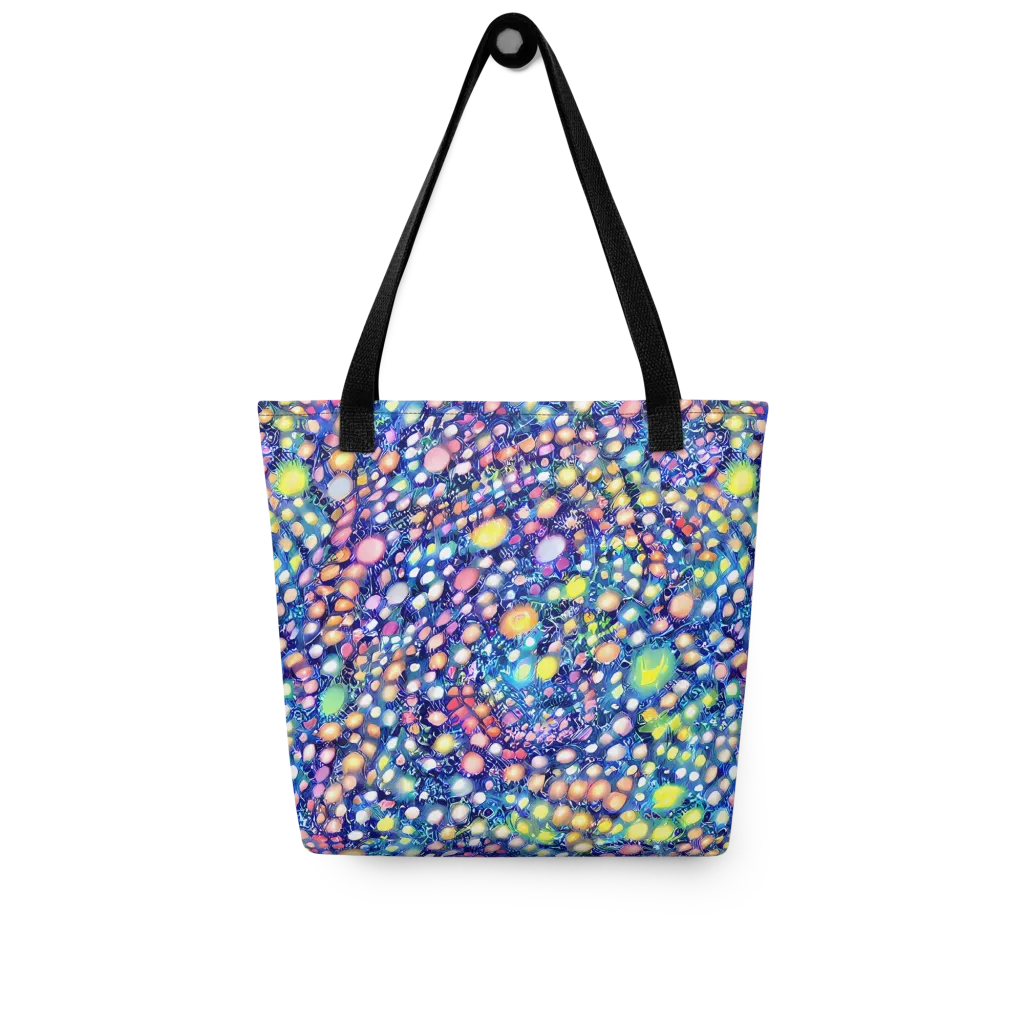 Neon Pebble Garden on Tote Bag — Front