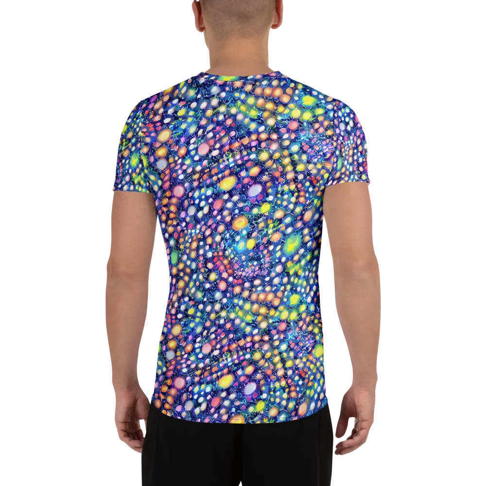 Neon Pebble Garden on Men's Athletic T-Shirt — Back