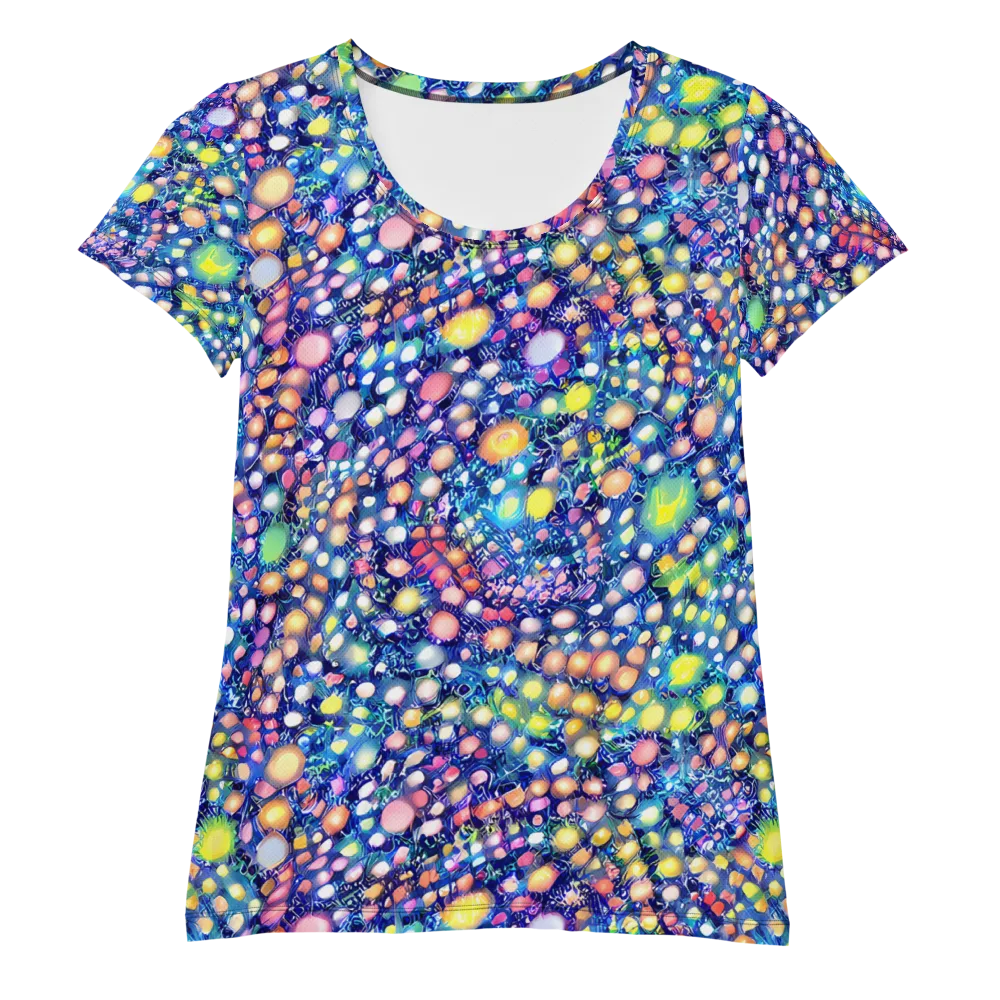 Neon Pebble Garden on Women's Athletic T-Shirt — Front