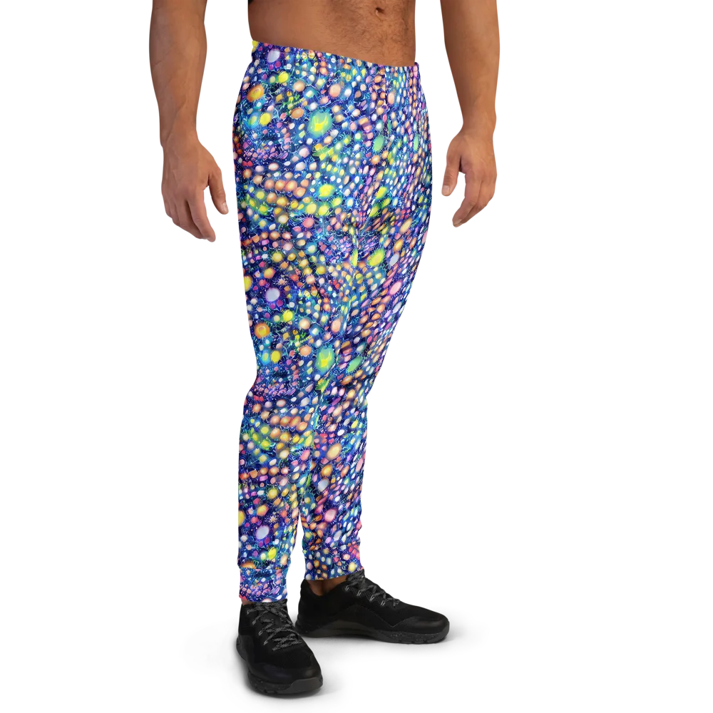 Neon Pebble Garden on Men's Joggers — Right