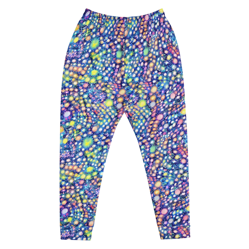 Neon Pebble Garden on Men's Joggers — Front