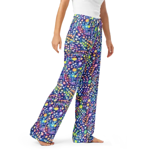 Neon Pebble Garden on a Women's Pajama Pants
