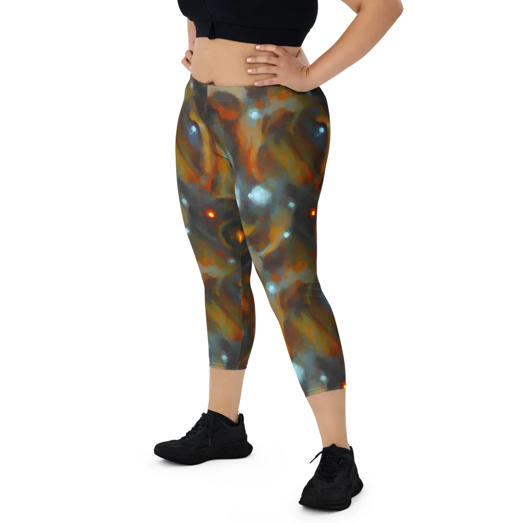 Astral Furnace on Capri Leggings — Front
