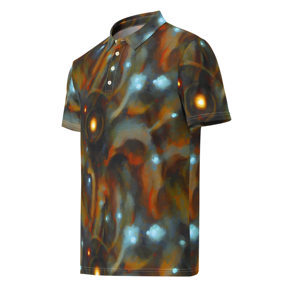 Astral Furnace on Men's Slim Fit Polo Shirt — Left Front
