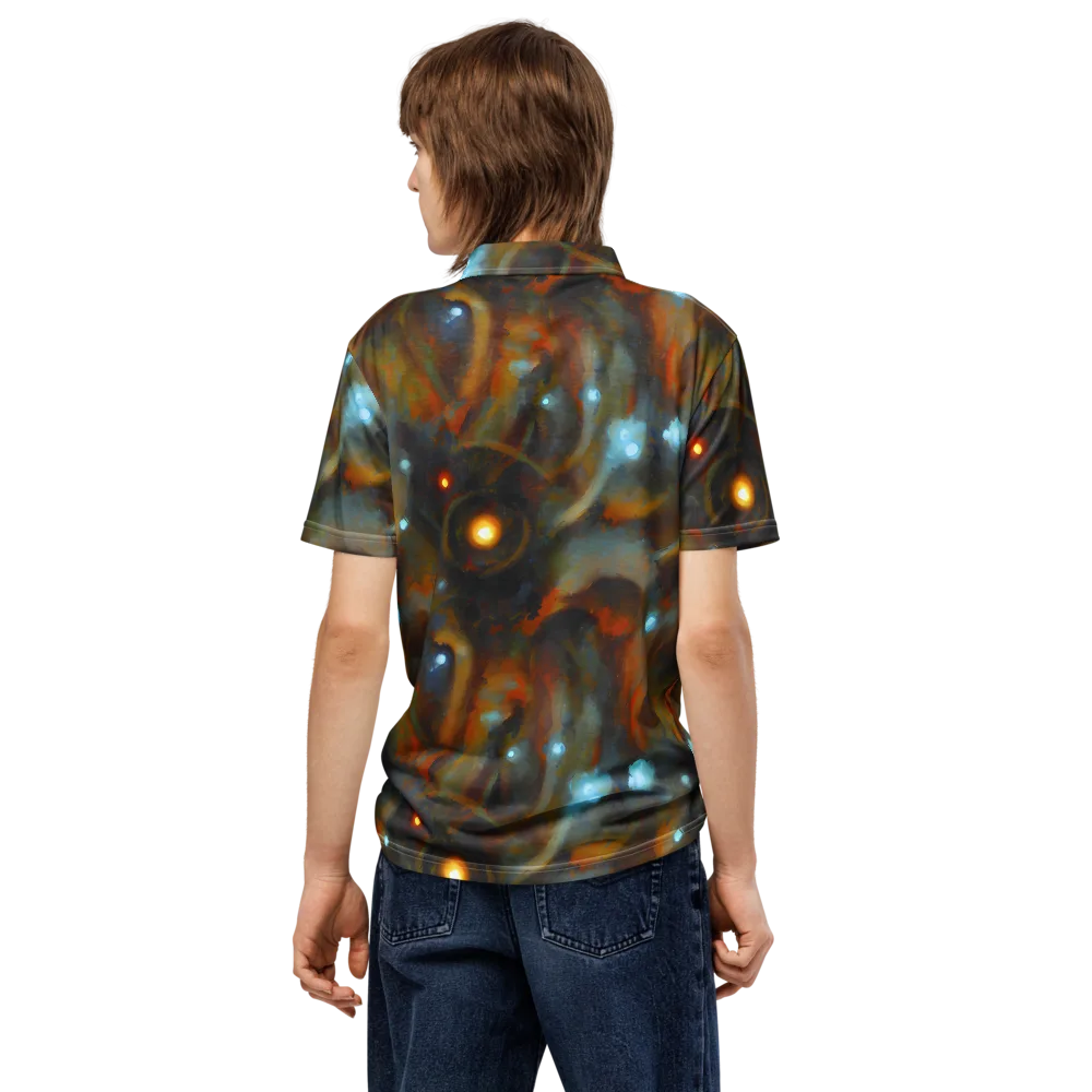 Astral Furnace on Men's Slim Fit Polo Shirt — Back