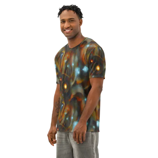 Astral Furnace on a Men's Cotton Crew Neck T-Shirt